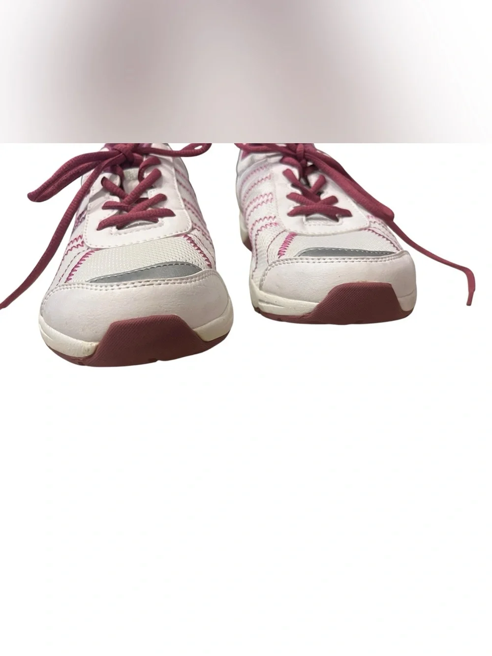 Vionic Alliance Comfort Walking Shoes White / Purple Women's Sneakers Sz 9